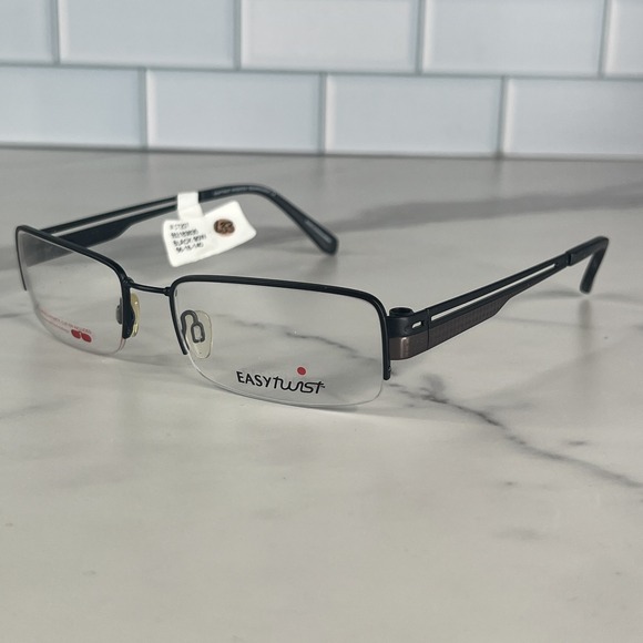 EasyTwist M CT207 Eyeglasses 56-18-140 Polarized Clip-On Semi Rimless Frame READ